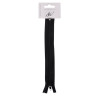 SACHET DE 6 / FERMETURE A GLISSIERE CLASSIQUE  18 CM. NOIR